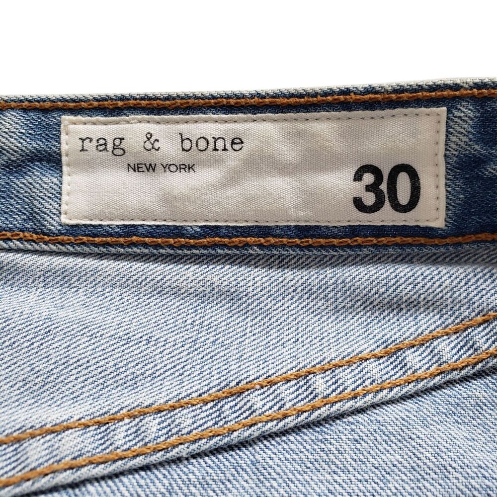 Rag & Bone Anna Denim Mini Skirt Womens 30 Mandy Distressed Zip Front Y2K - Picture 4 of 9